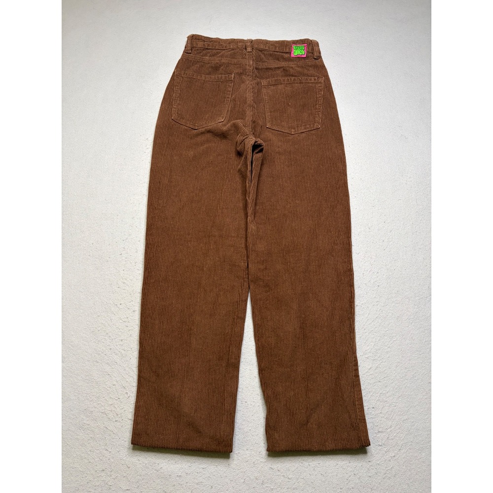 Empyre Corduroy Pants Womens 4 Brown Skate Y2K High Waisted Straight Leg - Picture 2 of 12